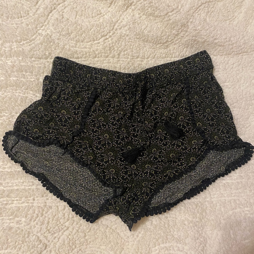 Black and White Patterned Shorts